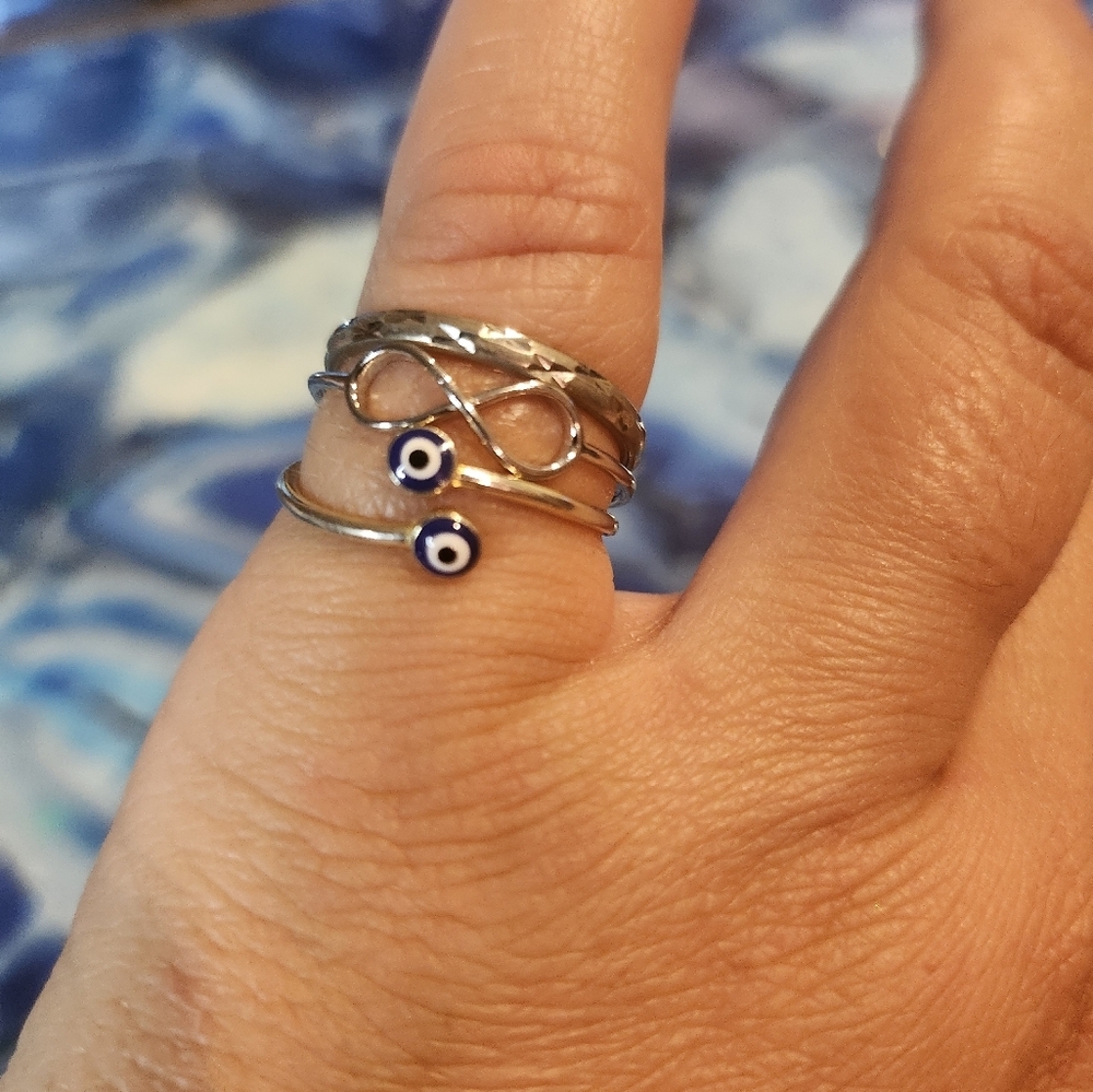 925 Sterling Silver 3 rings